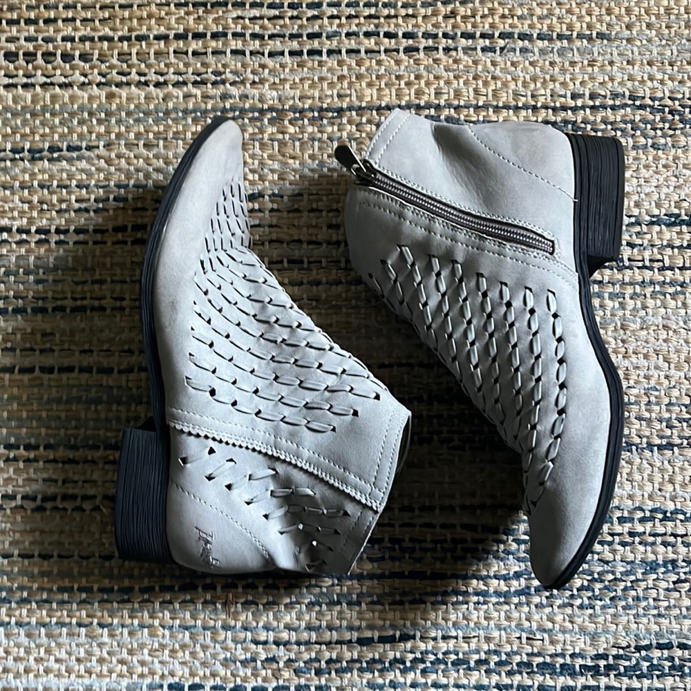 Blowfish Braid Detail Grey Booties